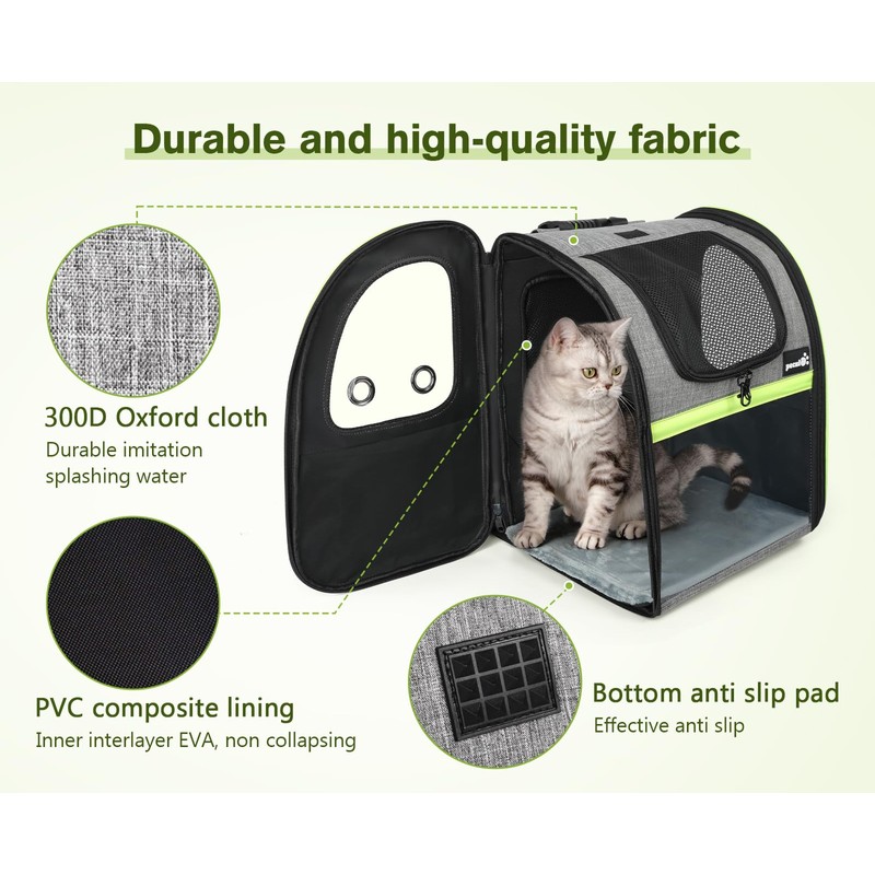 Pecute Pet Carrier Backpack, Large Cat Carrier Backpack Hold Up