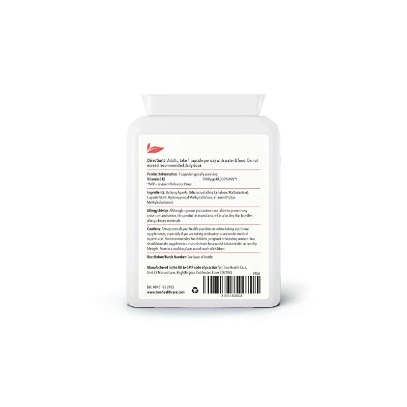 Troo Health Care Vitamin B12 Methylcobalamin Supplement 1 mg -