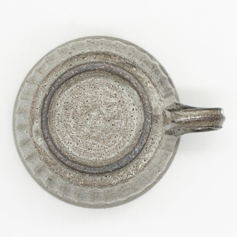 Marui MR-3-4415 Shigaraki Ware Loofah Soup Cup, Capacity Approx. 11.8