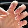 Acrylic Press on Nails Medium Square Fake Nails White French