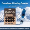 Generic Snowboard Binding Screws, Stainless Steel Replacement Hardware, 12-Pack —