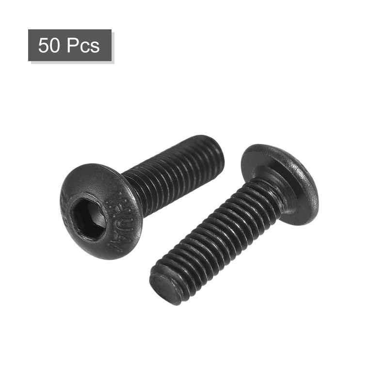 uxcell M3x10mm Hex Socket Button Head Cap Bolts Screws Alloy