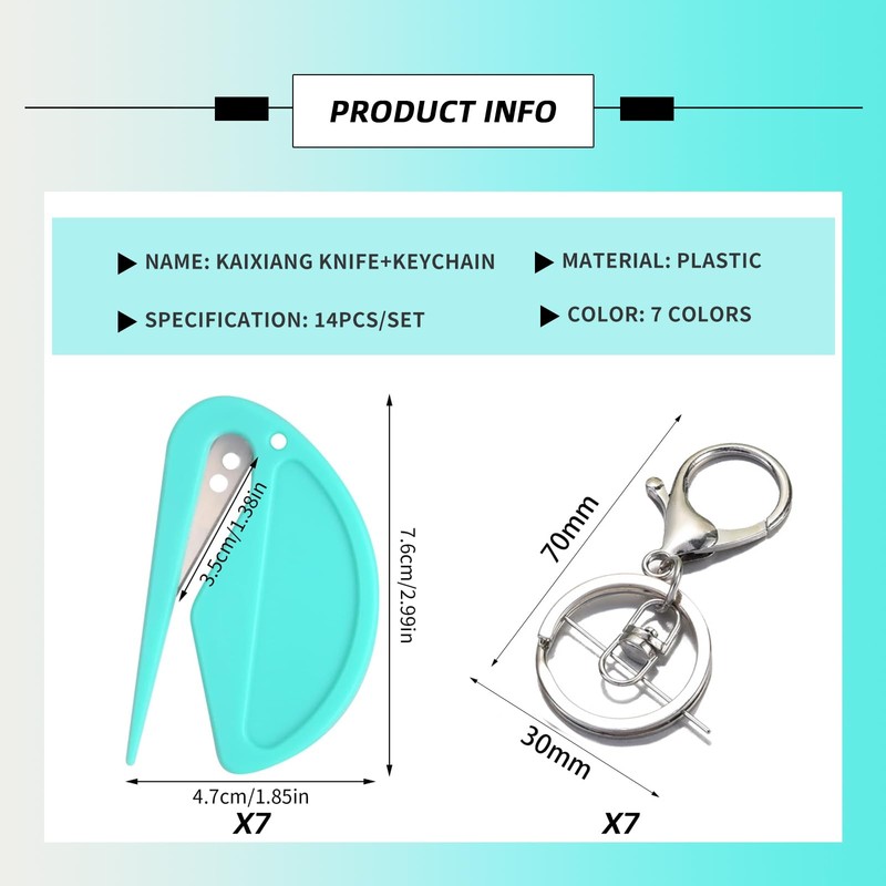 EULAPGOE 7 Packs Letter Openers, Plastic Envelope, Cutter Secure Mail