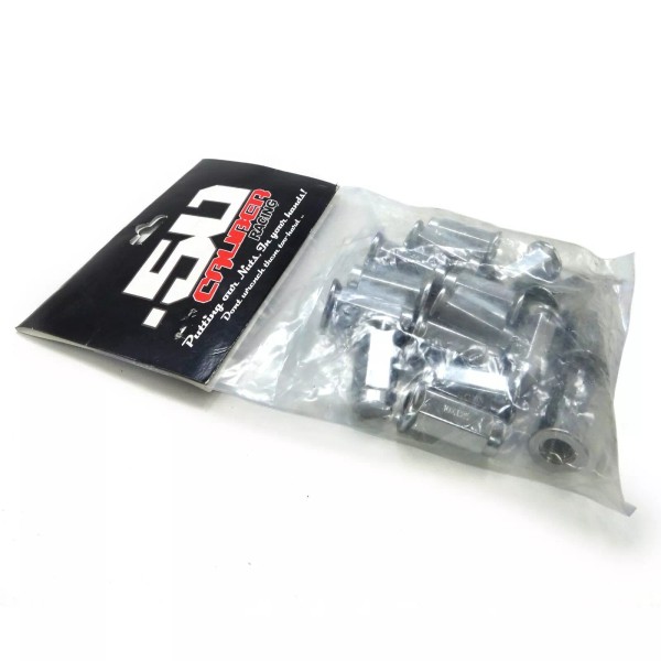 50 Caliber Racing 12 x 1.25 17mm Hex Chrome Finish