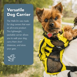 K9 Sport Sack Walk-On - X-Small, Shark Skin Gray - Ideal for Dogs with 9-12” Back Length - Lightweight, Packable, Backpack-Style Carrier - Includes Compatible Harness & Storage Bag