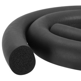 sourcing map Foam Rubber Weather Seal Strip, 30mm(1.18") Diameter x 1 Meter(3.28Ft) Long Round EPDM Solid Rubber for Reduce Noise, Shock, Friction