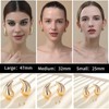 Ascona Chunky Gold Hoop Earrings for Women, Lightweight Drop Teardrop