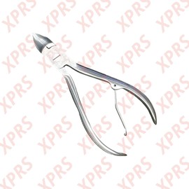 XPRS Set of 5 Nail Nipper, 4.5", Concave Jaws, 1 Roller Spring, Printed Handle