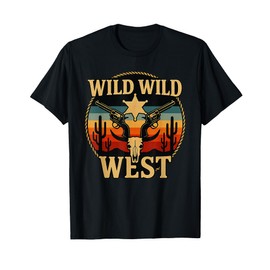Wild Wild West Costume Funny Outlaw Gunslinger Sheriff Star T-Shirt