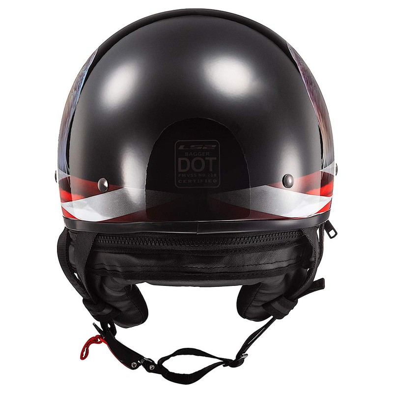 LS2 Helmets Bagger Motorcycle Half Helmet (Murica - 2X-Large)