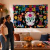 Banner Dia de Muertos,Fondo de Calavera 180×100cm,Decoracion Dia de Muertos