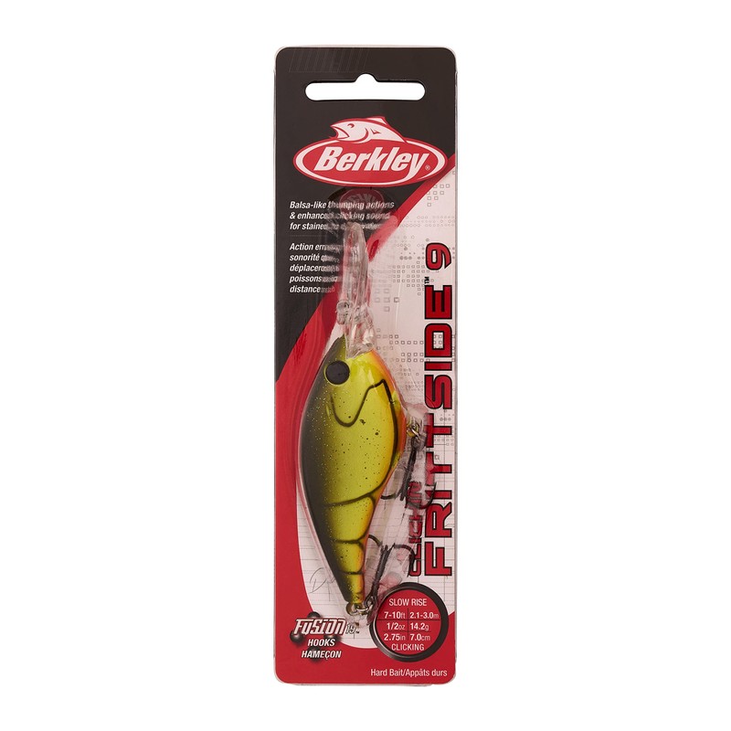 Berkley Clickin’ Frittside Fishing Lure, Rootbeer Craw, 1/2 oz, 2.75in