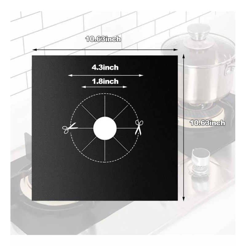 Kirotla 8pcs Fundas Para Quemadores De Estufa Liner Limpieza Rápida