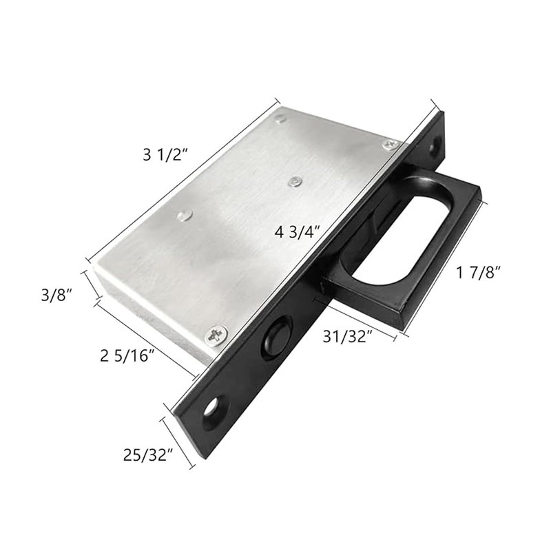 betensh Pocket Door Edge Pull Brushed Nickel Push Automatic Bounce