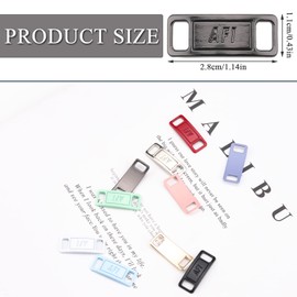 Fyihoxi Pack of 20 AF1 Metal Tag, AF1 Shoelaces Buckle Metal Tag, Shoelaces Closure, Shoelaces Stopper for All Types of Shoelaces (10 Pairs), multicoloured