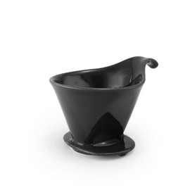 Zero Japan - Bee House Pour Over Coffee Dripper - Lead-Free & Cadmium-Free Ceramic Coffee Maker with Elegant Peek Hole, Drip Cone Brewer Coffee Gifts, Brewing Accessories - Black, Standard Size