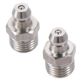 BYOBYO 10pcs Stainless Steel Straight Grease Fitting, Silver Tone M6/M8/M10 x 1mm Thread Hydraulic Grease Nipple Zerk Fitting Nozzle(M8 x 1)
