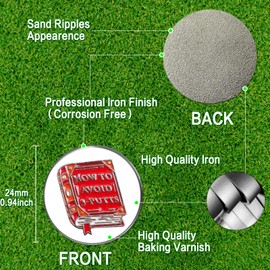 FINGER TEN Golf Ball Marker for Ladies Men Value 6 Pack, Golf Accessories Ballmarker Magnetic fit Golf Divot Tools Hat (Red Book)