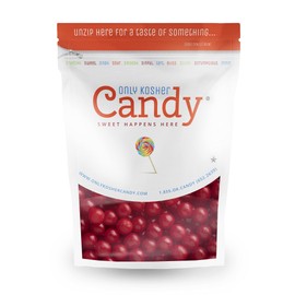 Only Kosher Candy Cherry Sours Flavored Round Sour Candy for Kids and Adults - 2.5 Pound bag, Approximately 250 count