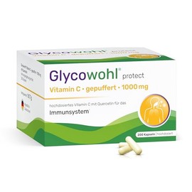 Glycowohl Glycowohl? Vitamin C gepuffert mit Quercetin - laborgeprft mit Zertifikat - vegan - 200 Kapseln