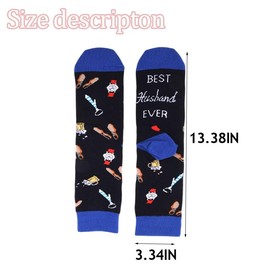 Best Husband Ever Socks Birthday Gifts for Hubby Valentineds Day Gifts from Wife Couple Presents for Men Christmas Anniversary Present for Fiance His Sock Gift