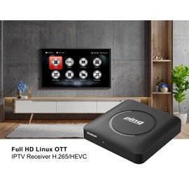 EDISION Ping OTT LINUX Receiver H265/HEVC Black, Stalker, Xtream, WebTV, Media Player, Wi-Fi on Board, USB, HDMI, LAN, Remote Control 2-in-1
