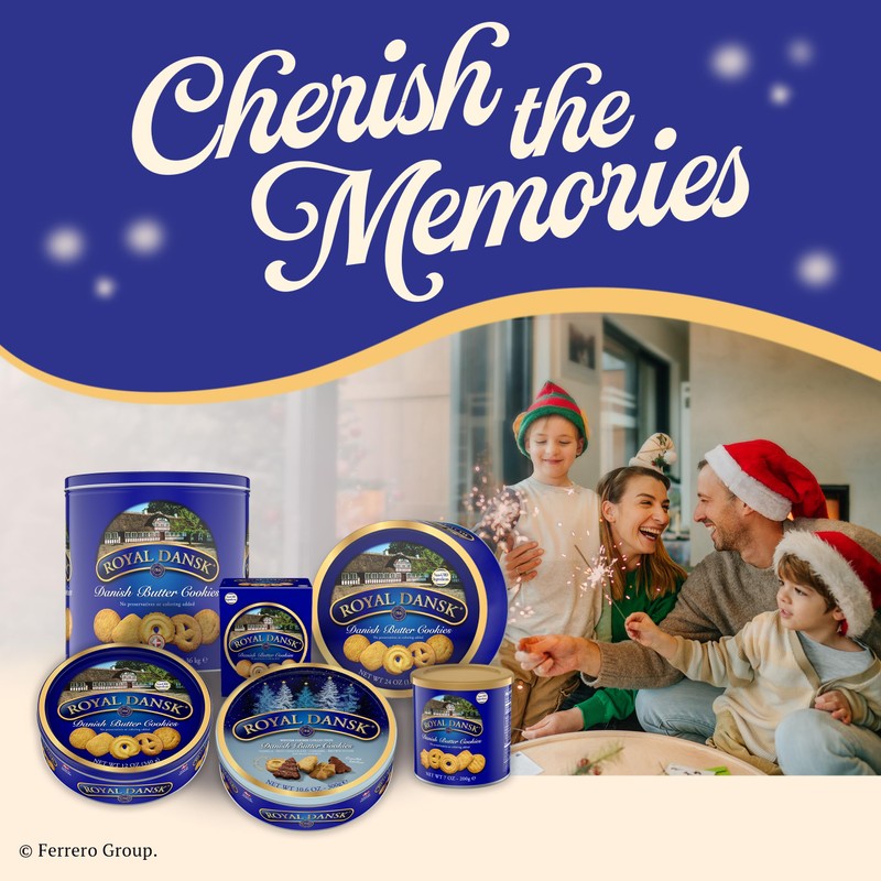 Royal Dansk Danish Butter Cookies, Holiday Cookie 4 Pack, Gift