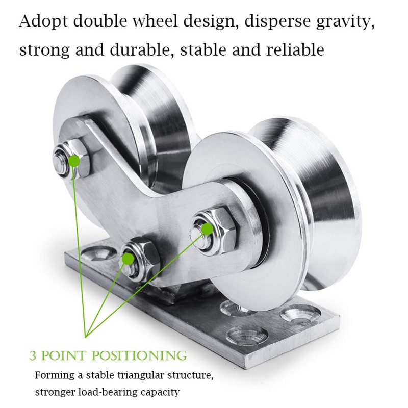 RHKING Sliding Gate Casters Groove Wheel Heavy Duty Rigid Caster