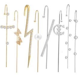 choice of all Ear Crawler Earrings for Women Ear Cuff Earrings Helix Hook Earrings Ear Wrap Earrings Snowflake Rhinestone Lightning Bolt Pierced Clip Earrings Trendy Jewelry for Women 2024