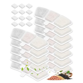 Haliya 12-Pack Filters Compatible with oneisall PW04 3.5L Stainless Steel Cat Water Fountain - High-Capacity 4-Stage Replacement Filter for Multi-Cat Homes and Frequent Use