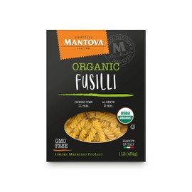 Mantova Italian Organic Spirali Pasta - 100% Durum Semolina Organic Rotini - 16 Oz (Pack Of 6) - Product Of Italy