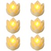 6 PCS LED Lotus Table Candles - 3’’ Lotus Lamps