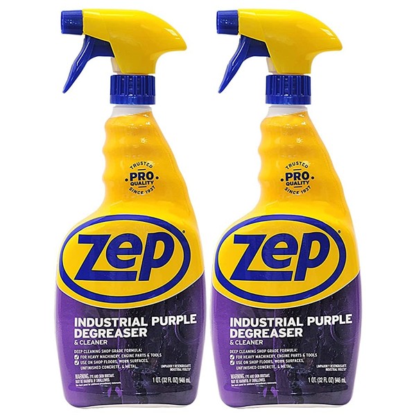 Zep Industrial Purple Cleaner and Degreaser Concentrate - 32 Ounce (Case of 2) R42310 - Easy to Rinse Formula