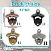 Bottle Opener Wall Mounted, 4 Pcs Rustic Wall Mounted Bottle