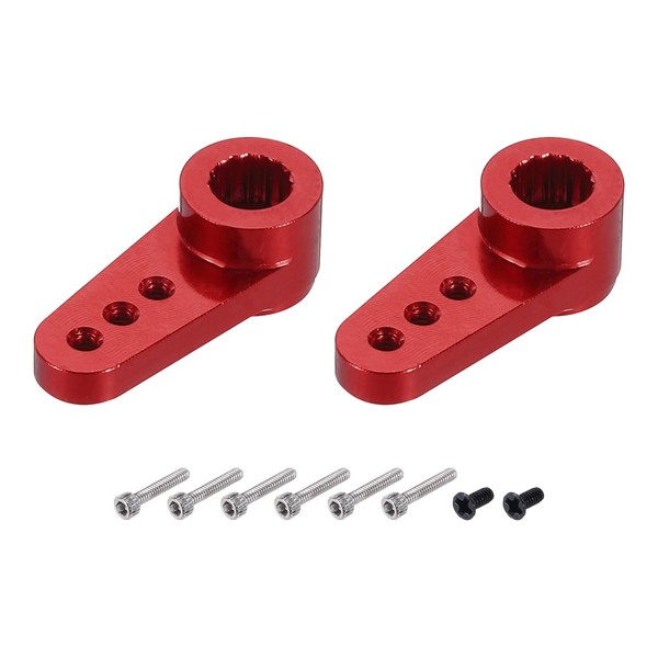 sourcing map 2 Pcs Aluminum Servo Horn 15T Servo Horn