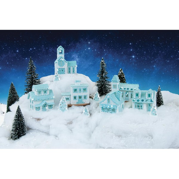 Design Works Crafts Inc. Snowy Christmas Village Plastic Canvas Kit
