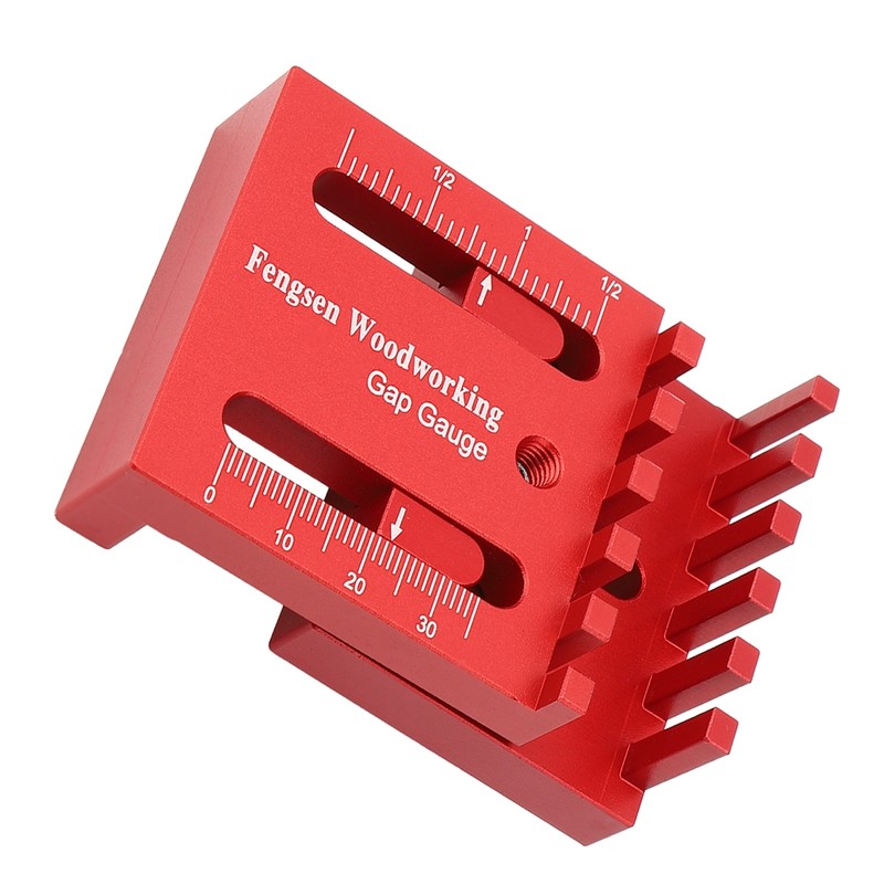 Woodworking Mini Gaps Gauge Aluminum Alloy Depth Measuring Sawtooth Ruler