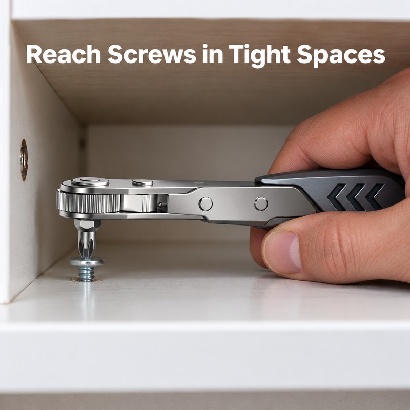 23-in-1 Right Angle Ratcheting Screwdriver Set – 36-Tooth Mini Ratchet