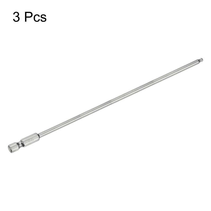 sourcing map 3pcs Ball End Hex Screwdriver Bit Set 3mm