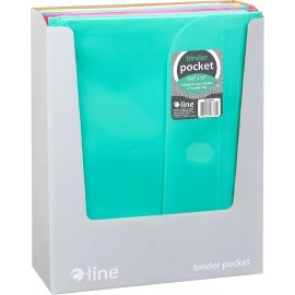C-Line Super Heavyweight Poly Binder Pocket with Hook & Loop Closure, Pack of 36