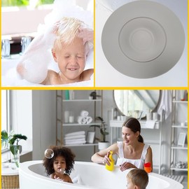 Tapón de desagüe Universal de Silicona, 2 Unidades, Flexible, para Lavabo, Fregadero de Cocina (diámetro 10,8 cm)