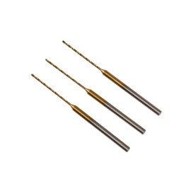 UID Titanium Coated Mini Router, Small Diameter Drill, Φ0.05 inch (1.2 mm), Set of 3, Proxxon Ryobi, Bigman iHelp, Argo File, Standard Collet, Shaft Diameter 0.09 inch (2.35 mm), Titanium Coated for Long Life (About 2 Times) NO.869
