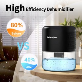 NeedDuck Dehumidifier 44OZ Water Tank Small Quiet Dehumidifiers for Home Portable Dehumidifiers for Bedroom Bathroom Closet RV 10 Colors Light 4 Timer Options 3 Modes Auto Defrost and Shutoff