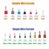 Fidioto Double Wire Ferrule Kit,1200pcs Dual Barrel Ferrules Terminal Set,