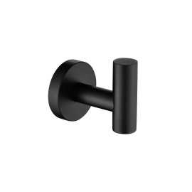 Modern Matt Black Stainless Steel Robe Hook Wall Mount Bathroom Minimalist Design No Drill Installation 6 PackColor: as Pic Color