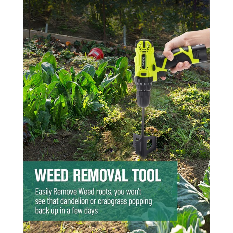 Venussar Earth Drill for Drill, Earth Drill for Cordless Screwdriver,