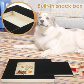 3Pcs Dog Nail Scratch Board File Wooden Dog Nail File Board with Built-in Snack Box and 2 Replacement Sandpaper Scratching Boards Dog Nail File Board Puppy Nail Grinding Pad for Pets Nail Care (3pcs)