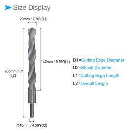 CoCud Shank Twist Drill 0.8 inch (20 mm) Cutting Edge Nitride Coated High Speed Steel 4241 (Application: Stainless Steel Drilling Machine)