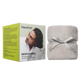 DevaCurl Toalla de Microfibra Anti-Frizz para el Cabello  Secado Suave  Gris