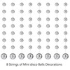 8 Packs 4.9 ft Disco Ball Party Decorations Mini Disco